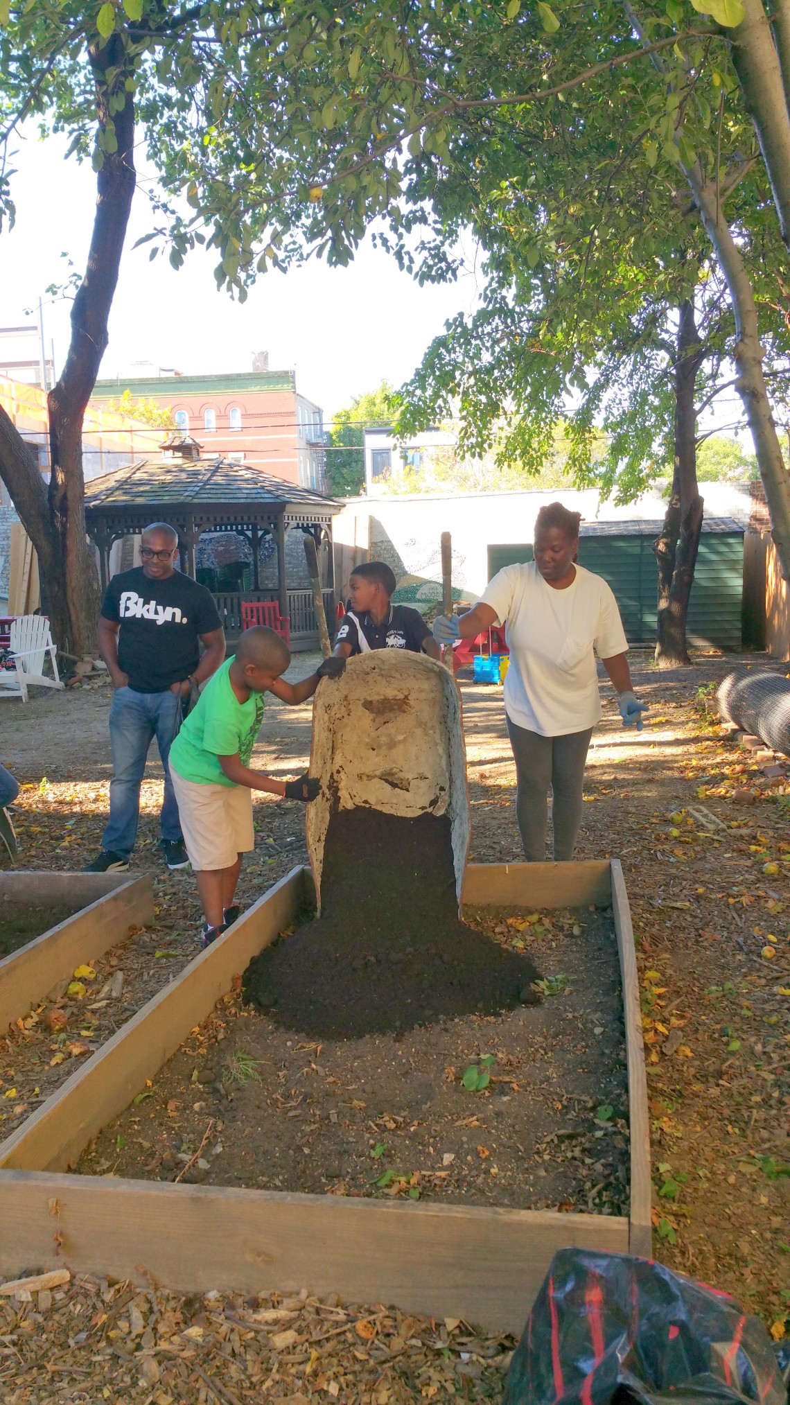 RoboRebels Team attend & participate in Fall Gardening Workshop @ First Quincy St Community Garden, Bklyn